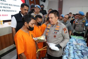 Polda Riau Berhasil Gagalkan Jaringan Narkoba Internasional Dengan BB 53,60 Kg dan Ekstasi 49.682 Butir
