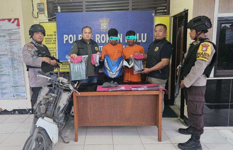 Gerak Cepat, Kapolsek Kunto Darussalam Pimpin Langsung Penangkapan 2 Pelaku Curat 