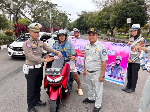 Satlantas Polres Rokan Hulu Gelar Dikmas Lantas dalam Operasi Keselamatan Lancang Kuning 2025