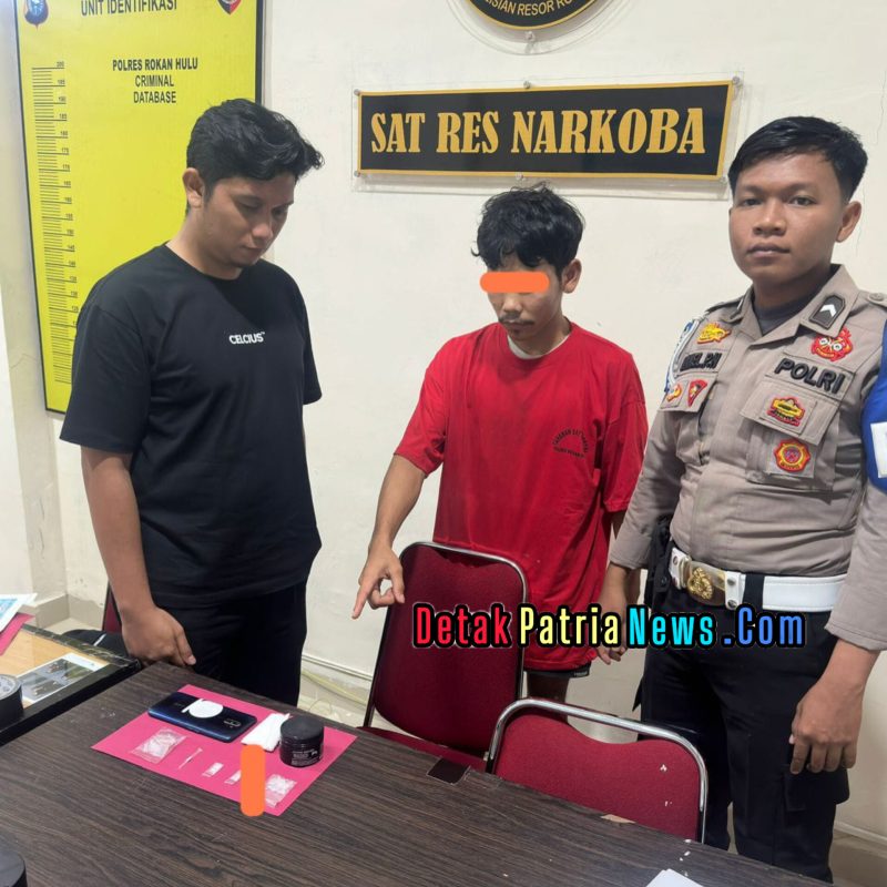 Satresnarkoba Polres Rokan Hulu Tangkap Pengedar Sabu di Batang Kumu