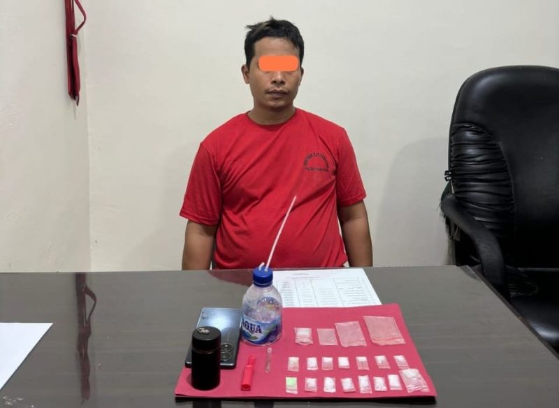 Satresnarkoba Polres Rokan Hulu Tangkap Pengedar Sabu di Lubuk Betung