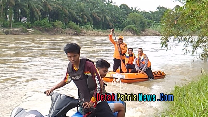 Balita Jatuh ke Sungai Rokan, Team Gabungan Melakukan Pencarian