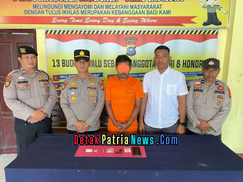 Polsek Kabun Tangkap Pengedar Sabu di Sebuah Warung di Desa Giti