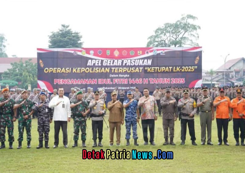 Kapolda Riau Pimpin Apel Gelar Pasukan Operasi Ketupat Lancang Kuning 2025