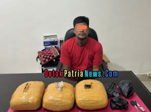 Polres Rokan Hulu Tangkap Pengedar Ganja Kering 3 Kg di Kecamatan Rambah