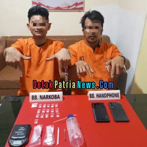 Polres Kampar Tangkap Dua Pengedar Sabu di Pasar Rumbio, Pemasok Masih DPO