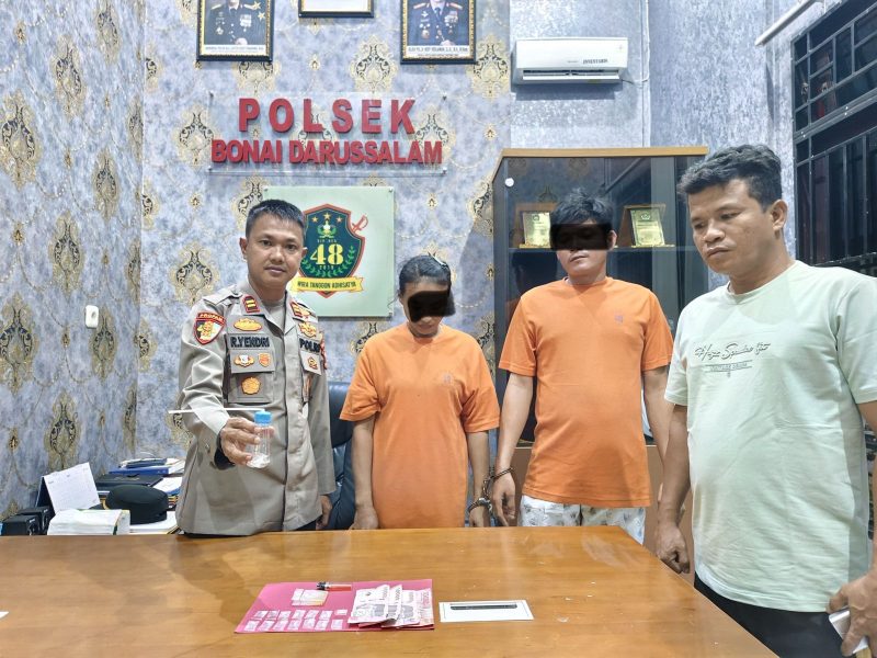 Polsek Bonai Darussalam Bekuk Dua Pelaku Penyalahgunaan Narkotika di Dusun Air Hitam