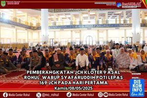 Wabup Rohul Syafaruddin Poti Lepas 169 JCH Kloter 9 ke Tanah Suci, Biaya Keberangkatan Ditanggung Pemda