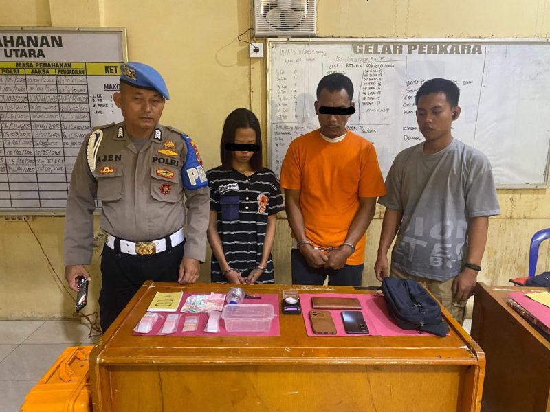 Dua Pengedar dan Kurir Sabu Diciduk Reskrim Polsek Tambusai Utara di KM 27 Mahato, Rokan Hulu