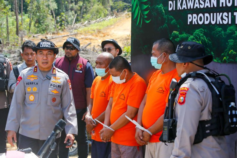 Polda Riau Tangkap Pelaku Perambahan Hutan di Kampar, Tegaskan Komitmen Green Policing