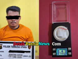 Polsek Tambusai Utara Tangkap Pemuda Diduga Pengedar Sabu di Jalan Simpang Torganda