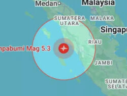 Gempa 5.3 SR Guncang Barat Daya Dharmasraya – Sumbar, Tidak Berpotensi Tsunami