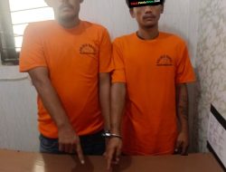 Polsek Rambah Samo Tangkap Dua Tersangka Penyalahgunaan Narkotika Jenis Sabu di Teluk Aur