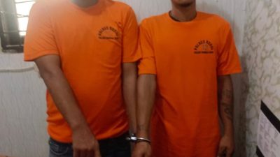 Polsek Rambah Samo Tangkap Dua Tersangka Penyalahgunaan Narkotika Jenis Sabu di Teluk Aur