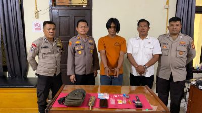 Polsek Tandun Tangkap Pengedar Sabu 1,70 Gram di Rokan Hulu, Tersangka AS Diamankan