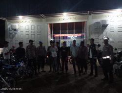 Polsek Ujung Batu Gencarkan Patroli Malam, Antisipasi Premanisme dan Kejahatan Jalanan