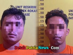 Polsek Rokan IV Koto Tangkap Dua Pelaku Penyalahgunaan Sabu di Desa Lubuk Bendahara