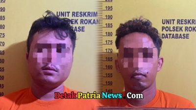 Polsek Rokan IV Koto Tangkap Dua Pelaku Penyalahgunaan Sabu di Desa Lubuk Bendahara