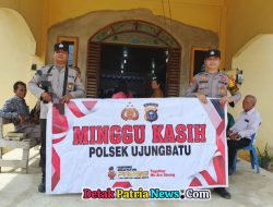 Polsek Ujung Batu Gelar Patroli Minggu Kasih, Pastikan Ibadah Jemaat Berjalan Aman dan Kondusif