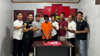 Tim Vampire Polsek Ujung Batu Tangkap Pria Diduga Edarkan Narkotika di Jalan Matoa Rohul