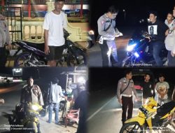 Polsek Ujungbatu Bubarkan Balap Liar, Dua Motor Diamankan