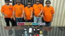 Polres Tanah Karo Tangkap 5 Pria, Sabu 8,63 Gram Disita di Kabanjahe