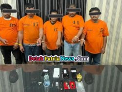 Polres Tanah Karo Tangkap 5 Pria, Sabu 8,63 Gram Disita di Kabanjahe