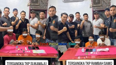 Polsek Ujung Batu Bongkar Jaringan Narkoba di Rokan Hulu, 6 Tersangka Diamankan
