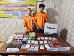 Polsek Siak Hulu Tangkap 2 Bandar Narkoba, Sita 1,2 Kg Sabu dan Puluhan Ekstasi