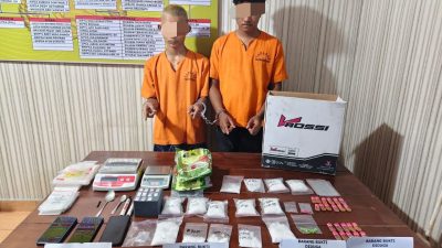 Polsek Siak Hulu Tangkap 2 Bandar Narkoba, Sita 1,2 Kg Sabu dan Puluhan Ekstasi