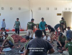 Masjid Al Muqarrabin Ujung Batu Timur Sembelih 9 Sapi dan 2 Kambing pada Iduladha 1447 H