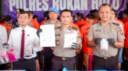 Polres Rokan Hulu Sita 1,03 Kg Sabu dan 246 Ekstasi di Rambah