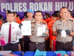 Polres Rokan Hulu Sita 1,03 Kg Sabu dan 246 Ekstasi di Rambah