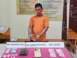 Polsek Kampar Kiri Hilir Tangkap Terduga Pengedar Sabu 5,10 Gram