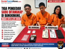 Tiga Pengedar Sabu Ditangkap di Bangkinang, Polisi Sita 4,25 Gram