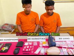 Polsek Kampar Kiri Hilir Tangkap Dua Terduga Jaringan Narkoba