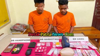 Polsek Kampar Kiri Hilir Tangkap Dua Terduga Jaringan Narkoba