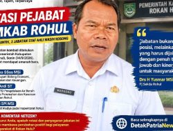 Margono dan Dua Pejabat Dilantik, Pemkab Rohul Kembali Lakukan Rotasi Jabatan