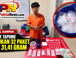 Polsek Tapung Amankan 32 Paket Sabu 31,41 Gram