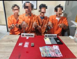 Empat Pelaku Sabu 5,41 Gram Ditangkap di Perhentian Raja