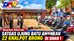 Satgas Ujung Batu Amankan 22 Knalpot Brong di SMAN 1