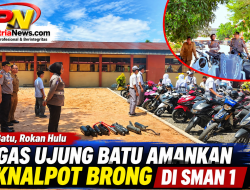 Satgas Ujung Batu Amankan 22 Knalpot Brong di SMAN 1