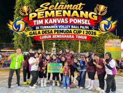 Tim Voli Putri Kanvas Ponsel Ujung Batu Juara Gala Desa CUP I 2026