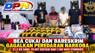 Bea Cukai dan Bareskrim Gagalkan Peredaran 21 Kg Sabu di Riau