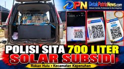 Polres Rohul Amankan Pria, 700 Liter Solar Subsidi Disita