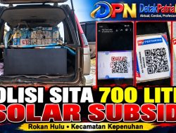 Polres Rohul Amankan Pria, 700 Liter Solar Subsidi Disita
