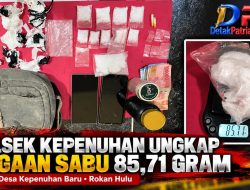 Polsek Kepenuhan Ungkap Dugaan Peredaran Sabu 85,71 Gram