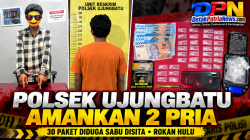 Polsek Ujungbatu Amankan 2 Pria, 30 Paket Sabu Disita