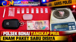Polsek Bonai Tangkap Pria, Enam Paket Sabu Disita