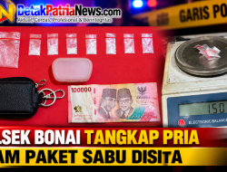 Polsek Bonai Tangkap Pria, Enam Paket Sabu Disita